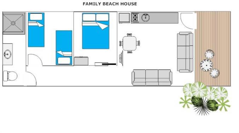 Family Beach house - Floor plan